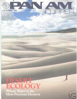 1981 October, Clipper in-flight Magazine with a cover story on desert ecology.